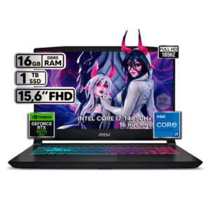 Portátil MSI Katana 15 HX B14WGK-293US - Core i7 14650HX - 16GB RAM - 1TB SSD - 15" QHD 165Hz - RTX 5070 - Classic Black