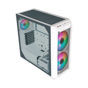 Chasis Cooler Master HAF 500 - ARGB - Blanco + 3 Ventiladores ARGB