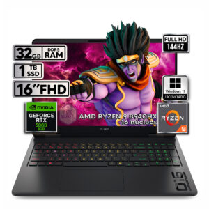 Portátil HP OMEN 16-AP0053DX - Ryzen 9 8940HX - 32GB RAM - 1TB SSD - 16" 2K IPS 144Hz - RTX 5060 - Shadow Black
