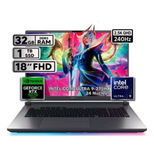 Portátil ASUS ROG Strix G18 G815LR-S9015W - Core Ultra 9 275HX - 32GB RAM - 1TB SSD - 18" WQXGA 240Hz - RTX 5070 Ti - Volt Green