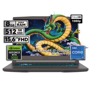 Portátil MSI Thin 15 B13UC - Core i7 13620H - 8GB RAM - 512GB SSD - 15" FHD IPS 144Hz - RTX 3050 - Cosmos Gray