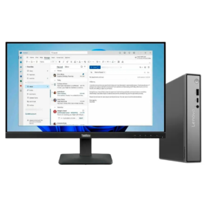 PC Lenovo ThinkCentre Neo 50q Gen 5 – 13C5001HLS – Intel Core i5 210H – 8GB RAM – 512GB SSD + Monitor ThinkVision S24e-4e 23.8″ FHD 100Hz – Windows 11