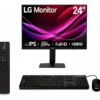 PC de Mesa Mini Compumax AMD Ryzen 5 7430U | 8GB RAM | SSD 500GB + Monitor LG 23.8" FHD 120Hz + Teclado y Mouse