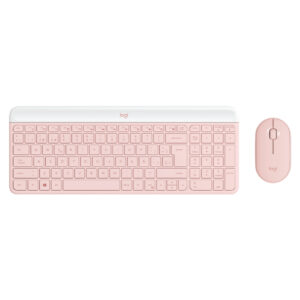 Combo de Teclado y Mouse Inalámbrico Logitech MK470 Slim Rosa